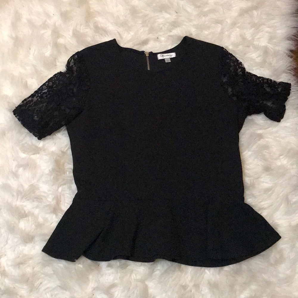Large peplum top